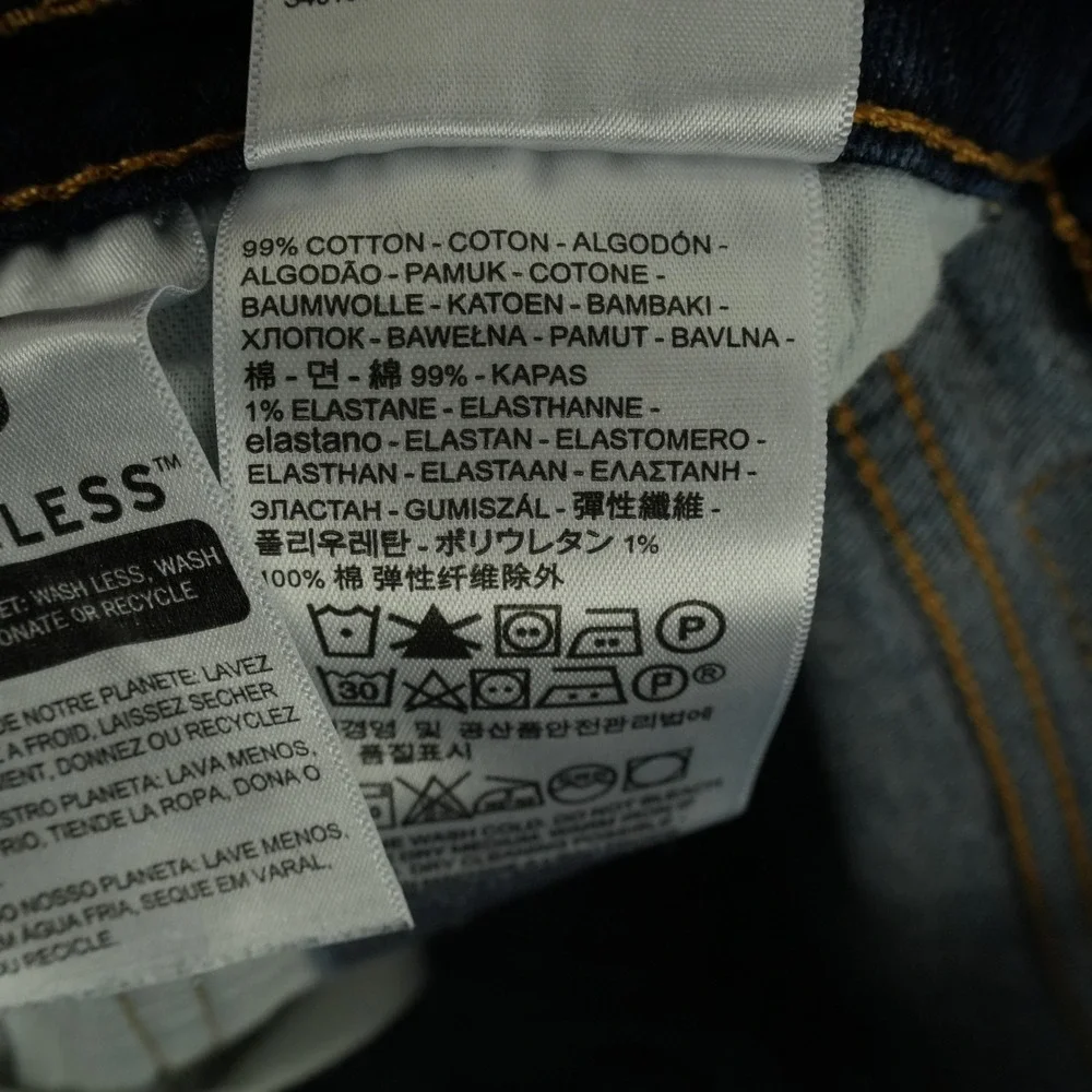Levi's 502 Taper Jeans Mens Fits 31x28 Dark Blue Regular Taper Stretch Denim